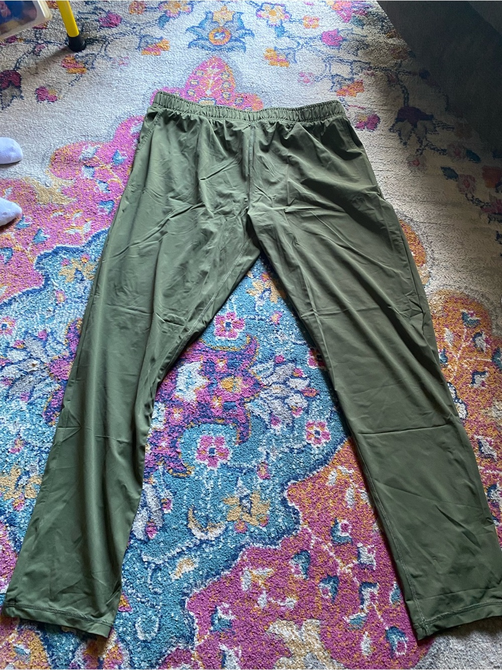 Zyia active green workout pants size XL pockets elastic waist